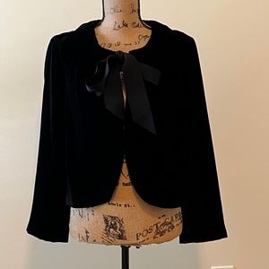 Velvet Jacket with Ribbon Tie. Banana Republic